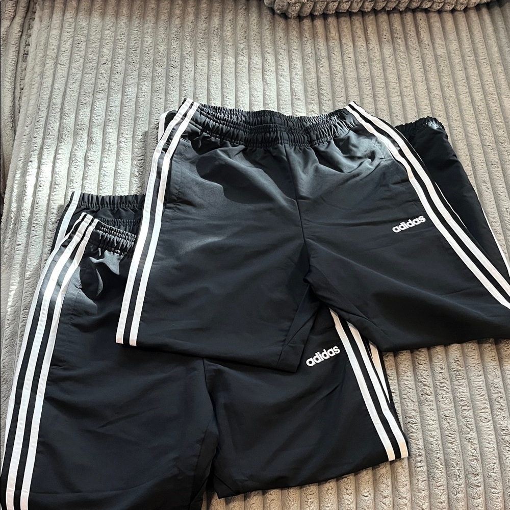 Bundle of 2 Adidas Men’s Black Windbreaker Track Pants